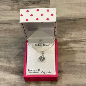 Sterling Silver Necklace with Swarovski Crystals